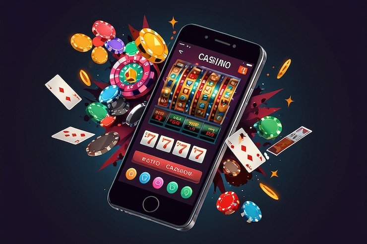 Ilustrasi prinsip responsible gaming dengan keseimbangan hiburan dan kontrol diri